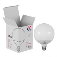 Лампа светодиодная MW E27 G120 2700K SMD 14W 220V матовый большой шар (LBMW27G02)