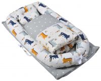 Farfello Детское спальное гнездо L4 (Крокодилы, светло-серый L4/1)