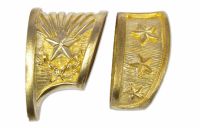 Комплект латунное Литьё М - 26л больстер и тыльник для рукояти ножа