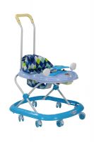 Ходунки детские Farfello арт.5020 с родит. ручкой синий, принт ромбы, 5020/Р6