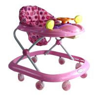 Ходунки детские Farfello арт.5020 розовый, принт круги