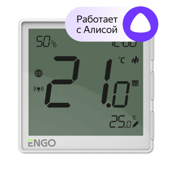 Универсальный терморегулятор, белый, с модулем Zigbee, 230 В ENGO (EONE-230W)
