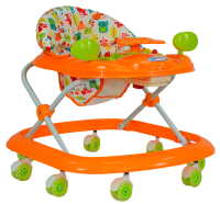 Ходунки детские Farfello арт.5020 оранжевый, принт зверушки