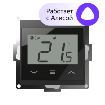 Терморегулятор, черный, в рамку 55 х 55 ENGO (E55-B)