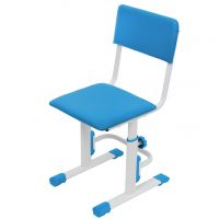 Стул для школьника регулируемый Polini kids City / Polini kids Smart S белый-синий