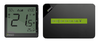 Беспроводной универсальный терморегулятор WIFI (MODBUS), черный ENGO (EFAN-RFB)