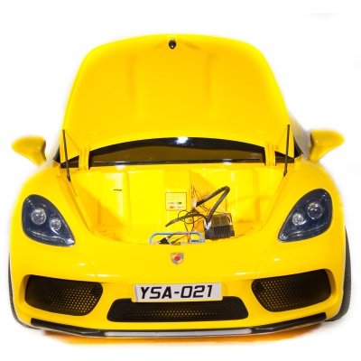 Электромобиль Porsche Cayman 24V (жёлтый краска)