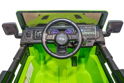 Электромобиль Джип Jeep Rubicon 4x4 (зелёный)
