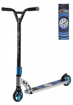 Самокат трюковой X-ST60 (колёса 110 мм, алюм. обод, стальной Y-руль) (Ночной город)