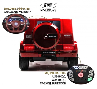 Детский электромобиль Mercedes-Benz G65 (E111EE) красный глянец