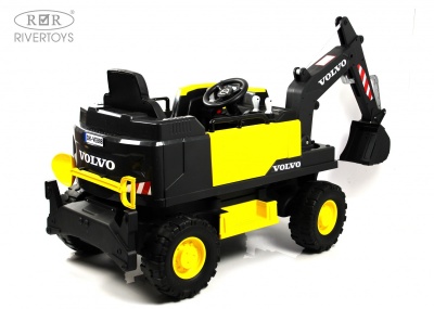 Детский электромобиль трактор Volvo (Y444YY) желтый