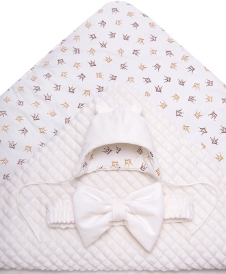 Комплект на выписку "Неженка" 3пр. (200г) арт.1160 (осень,весна (t от+15 до- 5С)) молочный, арт.1160М