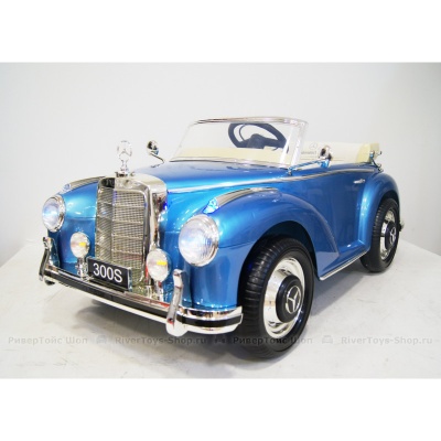 Детский электромобиль Mercedes 300S синий глянец