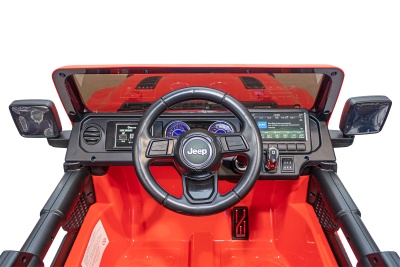 Электромобиль Джип Jeep Rubicon 4x4 (красный)