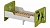 Кровать детская раздвижная Polini kids Fun 3200 Футбол, зеленый