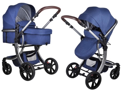 Коляска трансформер Aimile Original (New Silver) 608L (Синий)