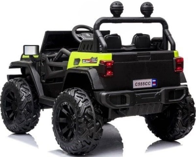 Детский электромобиль C555CC 4WD зеленый глянец