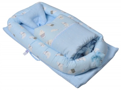 Farfello Детское спальное гнездо L4 (Медведи, голубой L4/2)