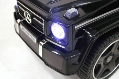 Каталка Mercedes JQ663 (G63) черный-кожа
