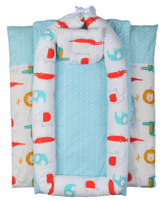 Farfello Детское спальное гнездо L2 (Животные, Бело-голубой L2/2)