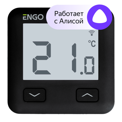 Терморегулятор, черный ENGO (E10-B)