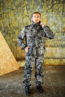 Костюм Haki Soft Shell Rubber, черно-белый питон