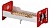 Кровать детская раздвижная Polini kids Fun 3200 Футбол, красный