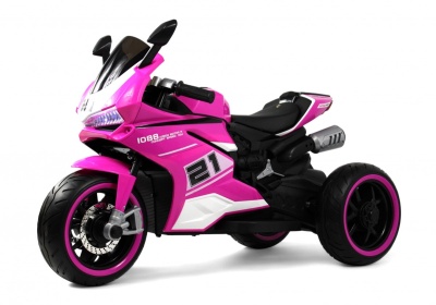 Детский электромотоцикл C005MC розовый