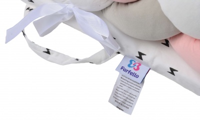 Farfello Детское спальное гнездо L5 (Розово-серый, косы L5/2)