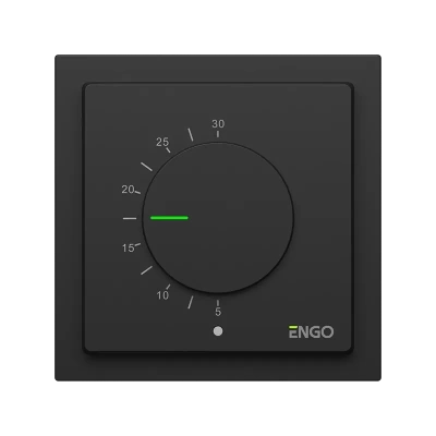 Рамка для терморегуляторов SIMPLE, черная ENGO (BEZEL-1B)
