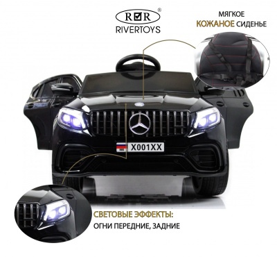 Детский электромобиль X001XX черный глянец
