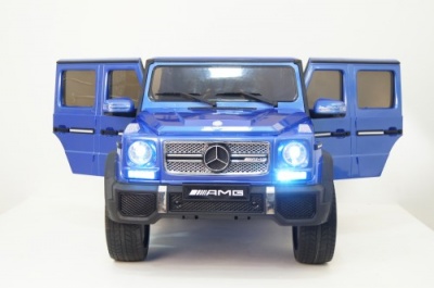 Детский электромобиль Мercedes-Benz G65 синий.глян