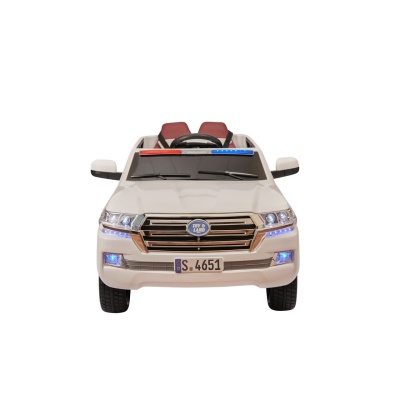 Электромобиль Джип Land Cruiser Police YBH 4651 4x4 с сиреной (белый)