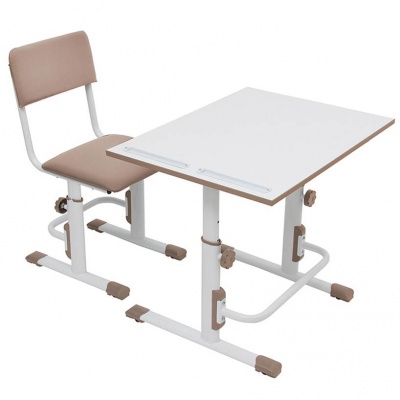 Растущая парта-трансформер Polini kids Simple М1 75х55 см белый-макиато