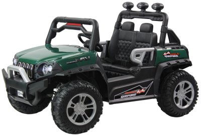 Джип детский электромобиль 4 WD DLS02 (12V, колесо пластик) (Зелёный)