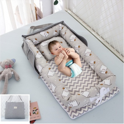 Farfello Детское спальное гнездо L1 (Слоны, серый L1/4)