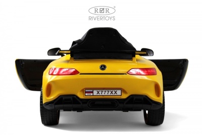 Детский электромобиль Mercedes-Benz AMG GT X777XX желтый