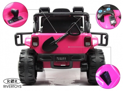 Детский электромобиль T222TT 4WD розовый